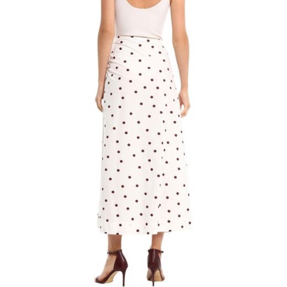 NWT Ganni Polka Dot Midi Skirt. Size 40/ small - Picture 3 of 9